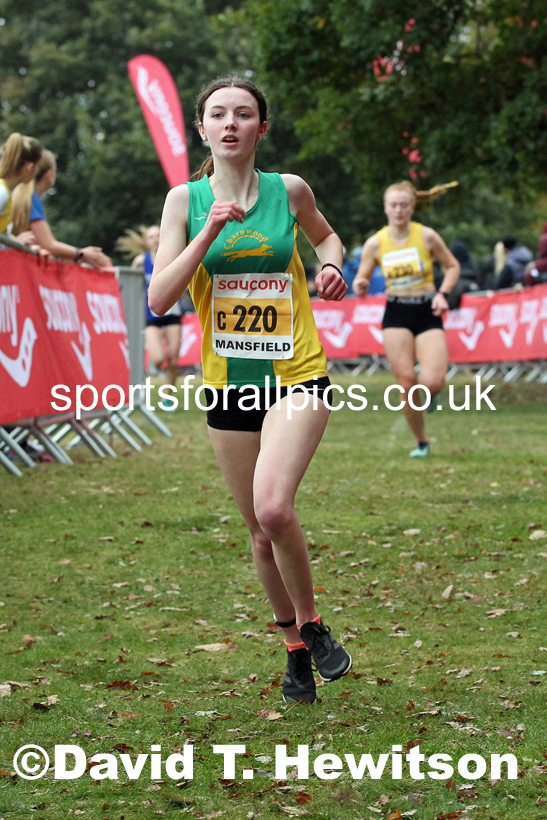 Junior womens 2021 National Cross Country Relays, Berry Hill Park, Mansfield. Photo: David T. Hewitson/Sports for All Pics